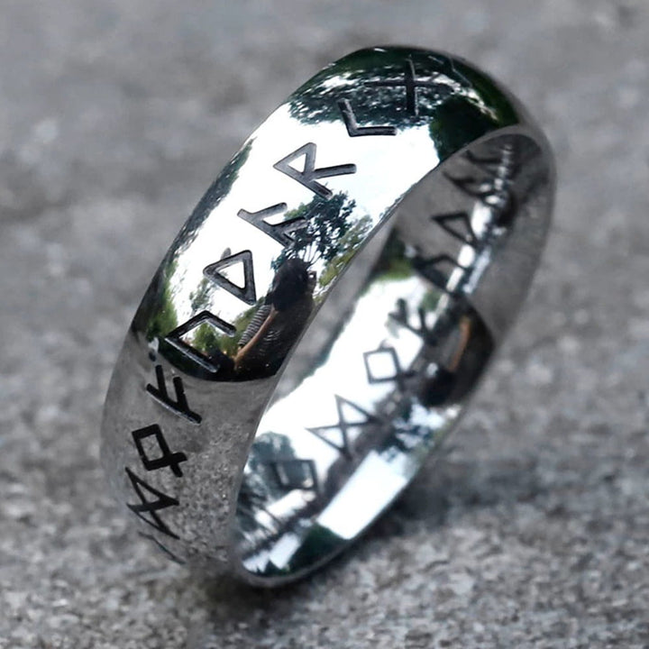 WorldNorse Viking Rune Edelstahl klassischer Ring
