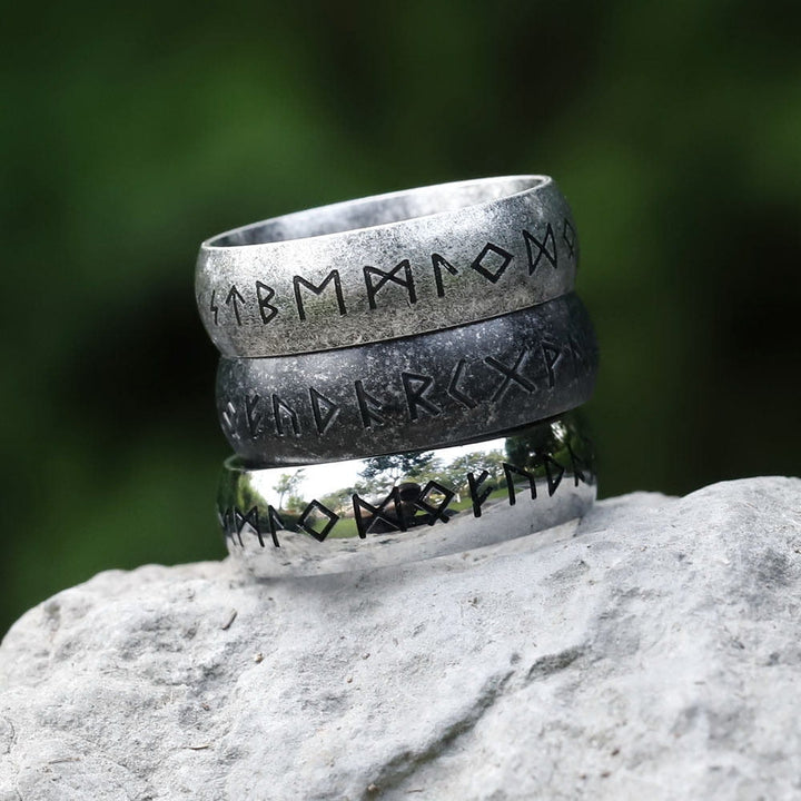 WorldNorse Viking Rune Edelstahl klassischer Ring