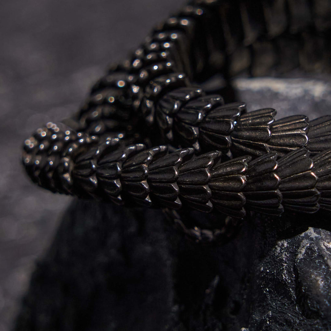 WorldNorse Vintage Edelstahl Schlangenkette Halskette & Armband