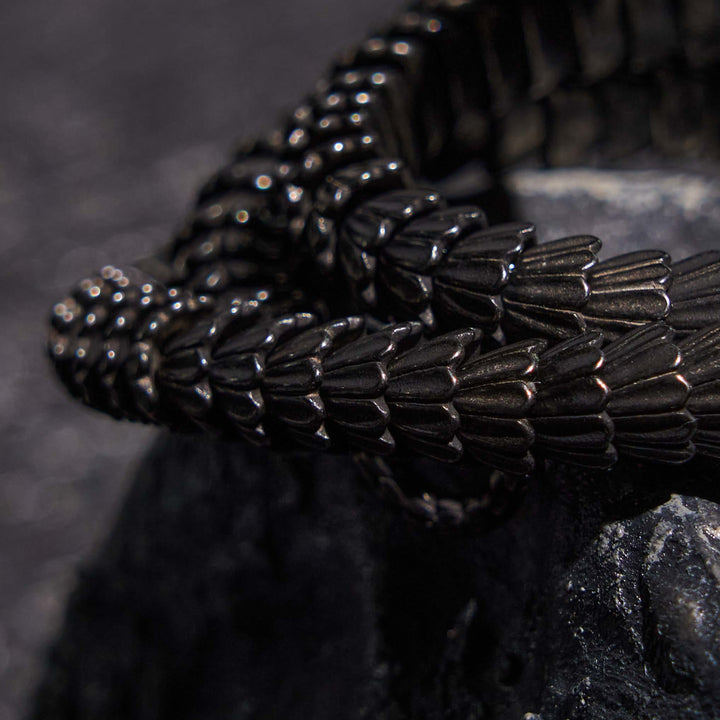 WorldNorse Vintage Edelstahl Schlangenkette Halskette & Armband