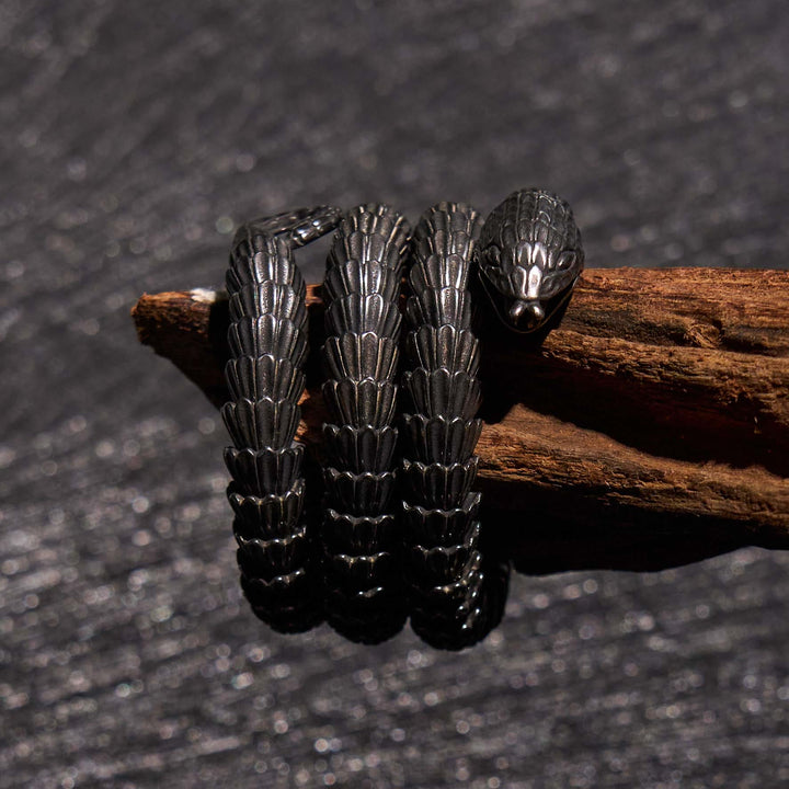 WorldNorse Vintage Edelstahl Schlangenkette Halskette & Armband