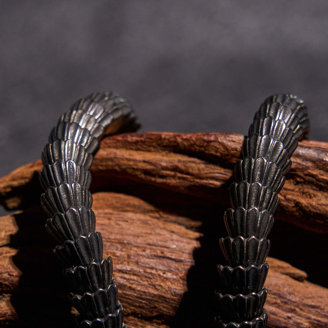 WorldNorse Vintage Edelstahl Schlangenkette Halskette & Armband