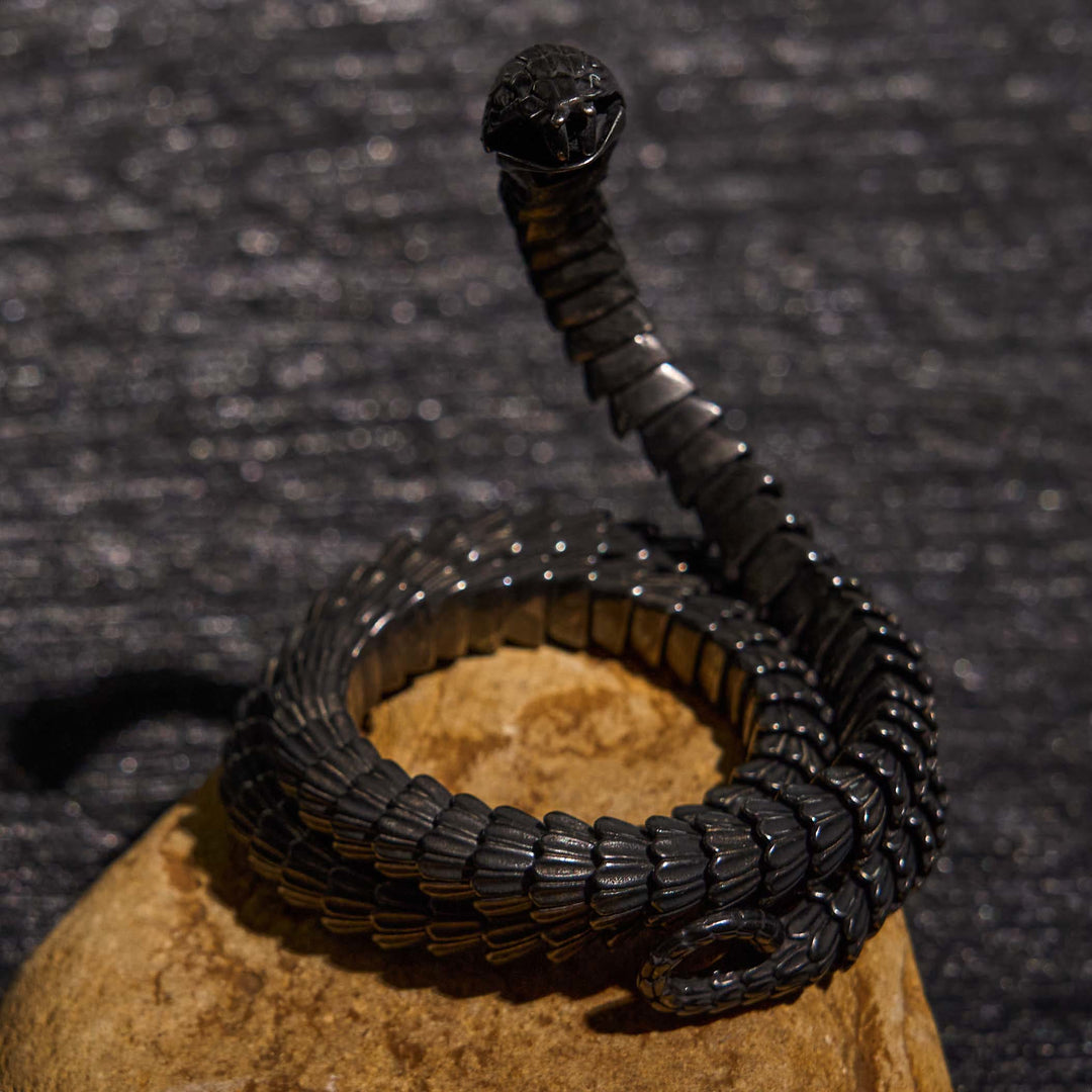 WorldNorse Vintage Edelstahl Schlangenkette Halskette & Armband
