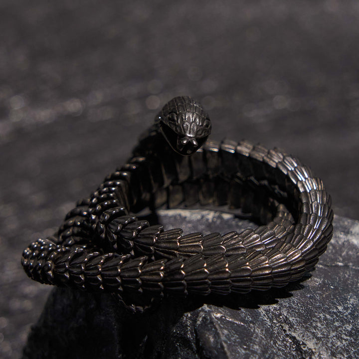 WorldNorse Vintage Edelstahl Schlangenkette Halskette & Armband