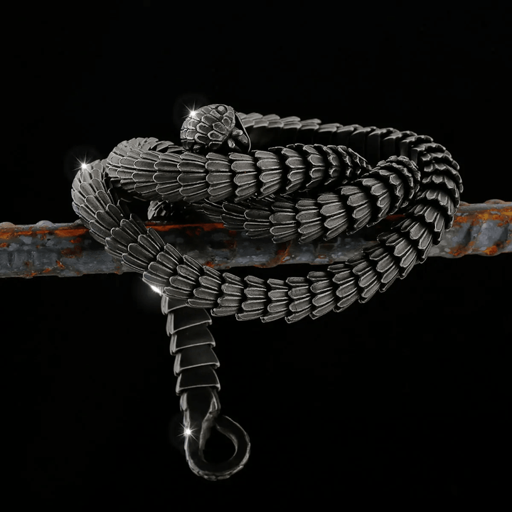 WorldNorse Vintage Edelstahl Schlangenkette Halskette & Armband