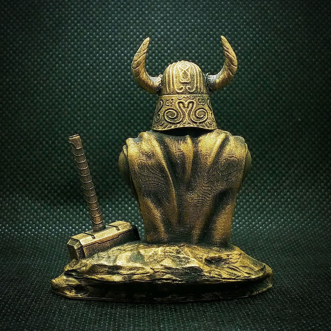 WorldNorse Thor Hammer Halbkörperstatue, Kunstharz-Skulptur