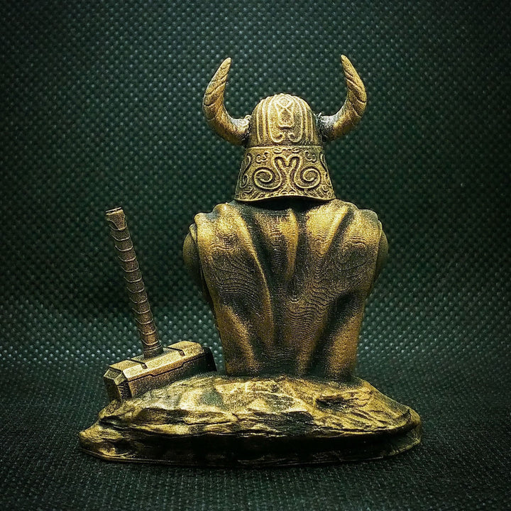 WorldNorse Thor Hammer Halbkörperstatue, Kunstharz-Skulptur