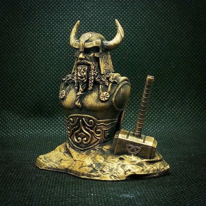 WorldNorse Thor Hammer Halbkörperstatue, Kunstharz-Skulptur