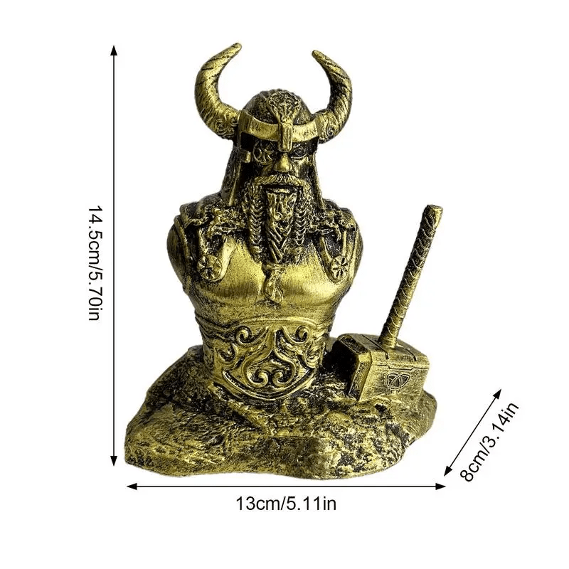 WorldNorse Thor Hammer Halbkörperstatue, Kunstharz-Skulptur