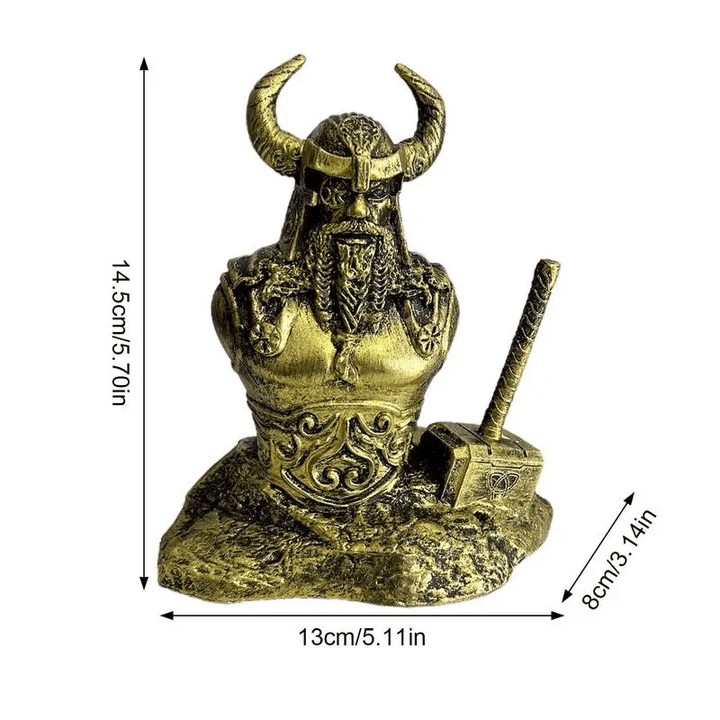 WorldNorse Thor Hammer Halbkörperstatue, Kunstharz-Skulptur