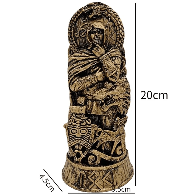 WorldNordischer Gott Thor Statue im Kampf mit Jormungand Skulptur