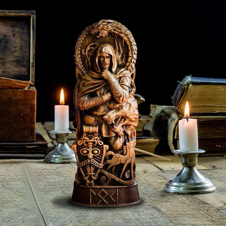 WorldNordischer Wikingergott Loki, Skulptur aus Kunstharz
