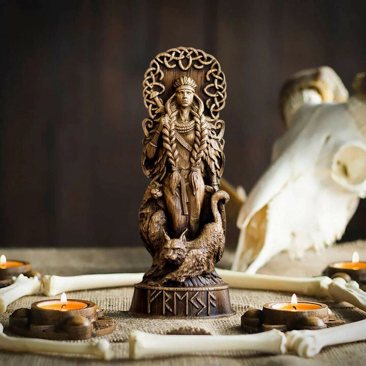 WorldNorse Freyja, nordische Göttin, Schnitzskulptur