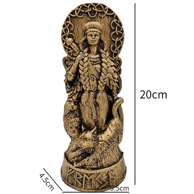 WorldNorse Freyja, nordische Göttin, Schnitzskulptur