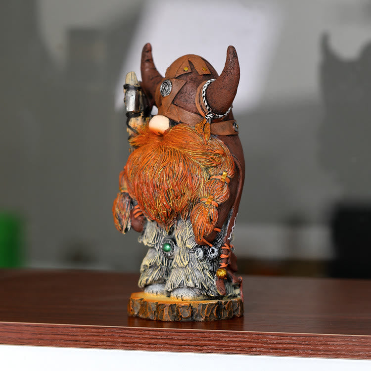 WorldNordische Wikinger-Krieger-Tauren-Statue aus Kunstharz, Dekoration - image 4