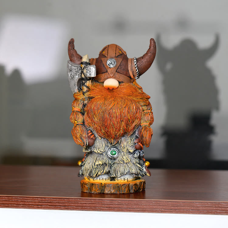 WorldNordische Wikinger-Krieger-Tauren-Statue aus Kunstharz, Dekoration - image 1