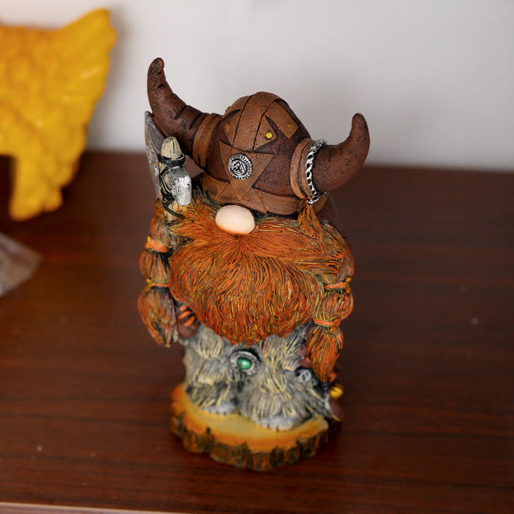 WorldNordische Wikinger-Krieger-Tauren-Statue aus Kunstharz, Dekoration