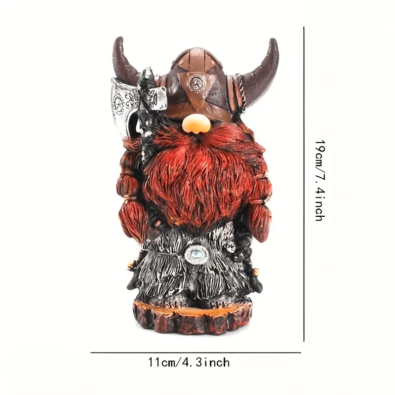 WorldNordische Wikinger-Krieger-Tauren-Statue aus Kunstharz, Dekoration