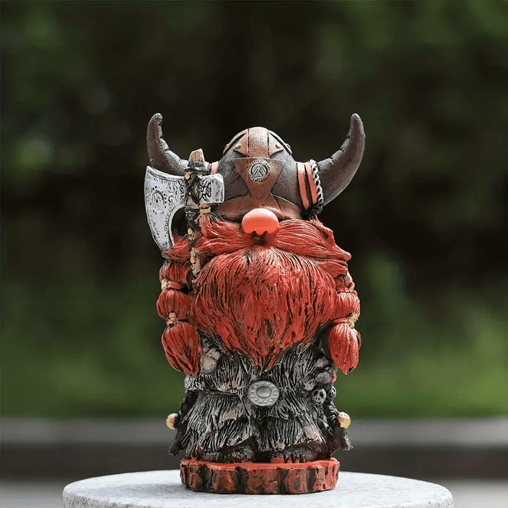 WorldNordische Wikinger-Krieger-Tauren-Statue aus Kunstharz, Dekoration