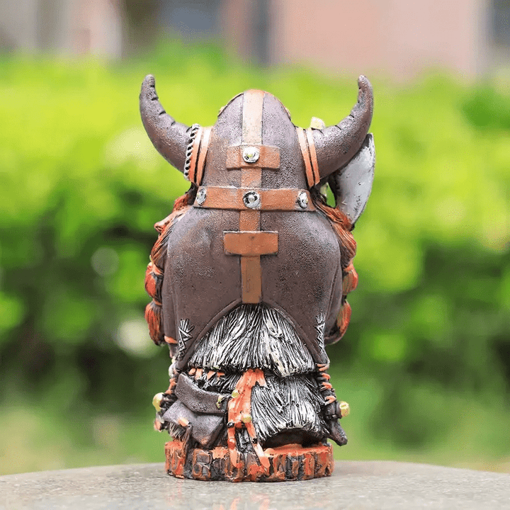 WorldNordische Wikinger-Krieger-Tauren-Statue aus Kunstharz, Dekoration