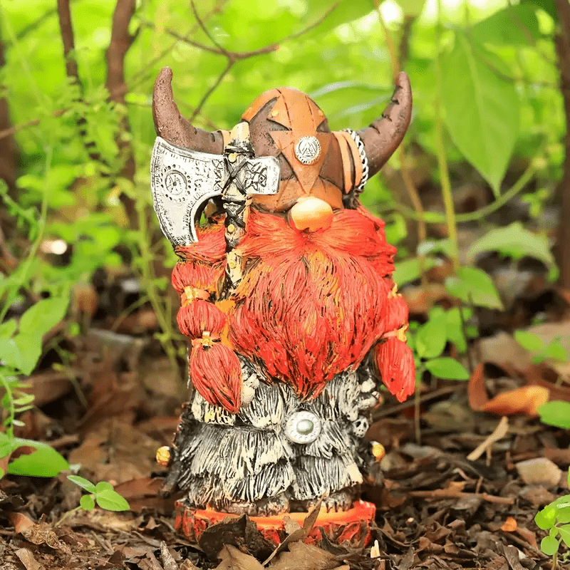 WorldNordische Wikinger-Krieger-Tauren-Statue aus Kunstharz, Dekoration