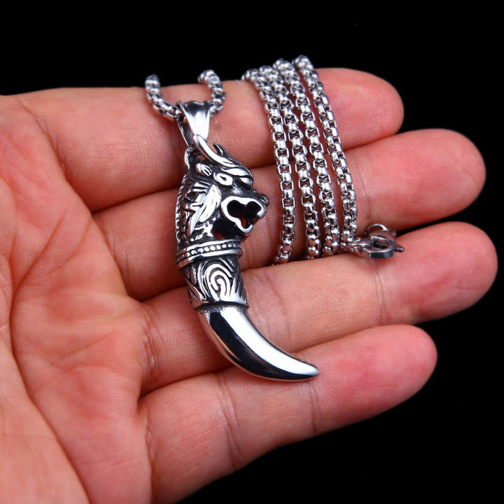 WorldNordischer Wolf mit Wolf -Halskette
