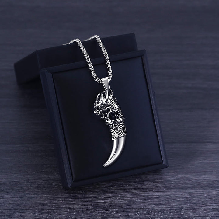 WorldNordischer Wolf mit Wolf -Halskette