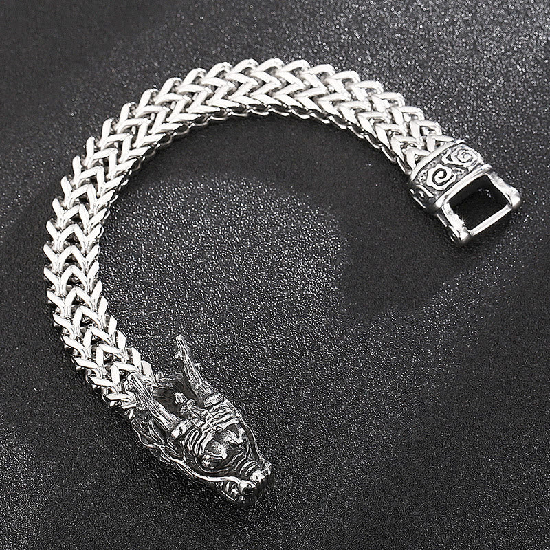 WorldNorse Nordischer Drache -Netzkettenarmband
