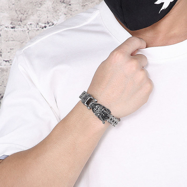 WorldNorse Nordischer Drache -Netzkettenarmband
