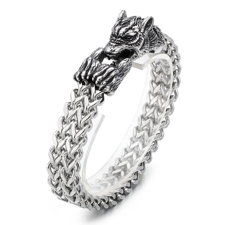 WorldNorse Wolf -Armband aus Edelstahl