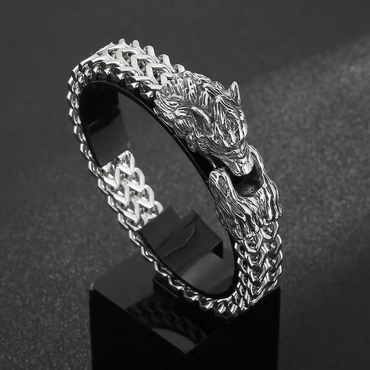 WorldNorse Wolf -Armband aus Edelstahl