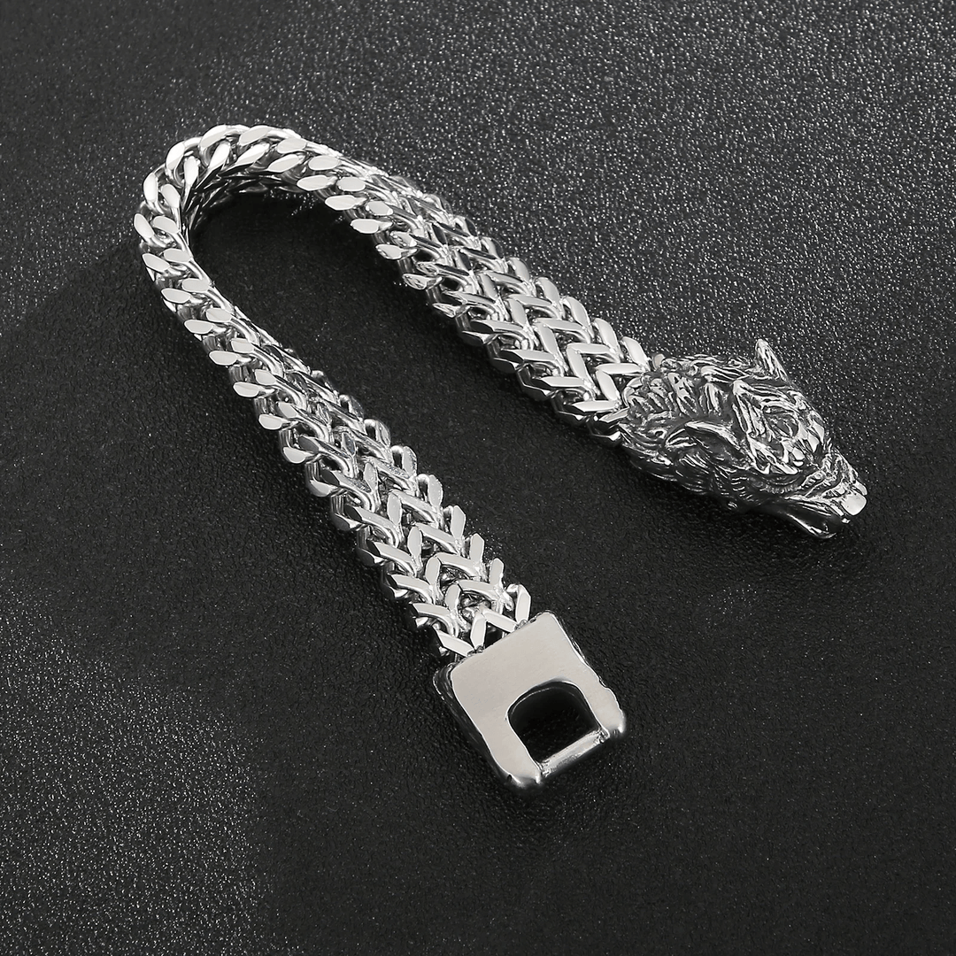 WorldNorse Wolf -Armband aus Edelstahl