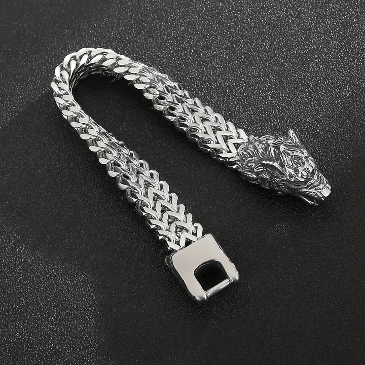 WorldNorse Wolf -Armband aus Edelstahl
