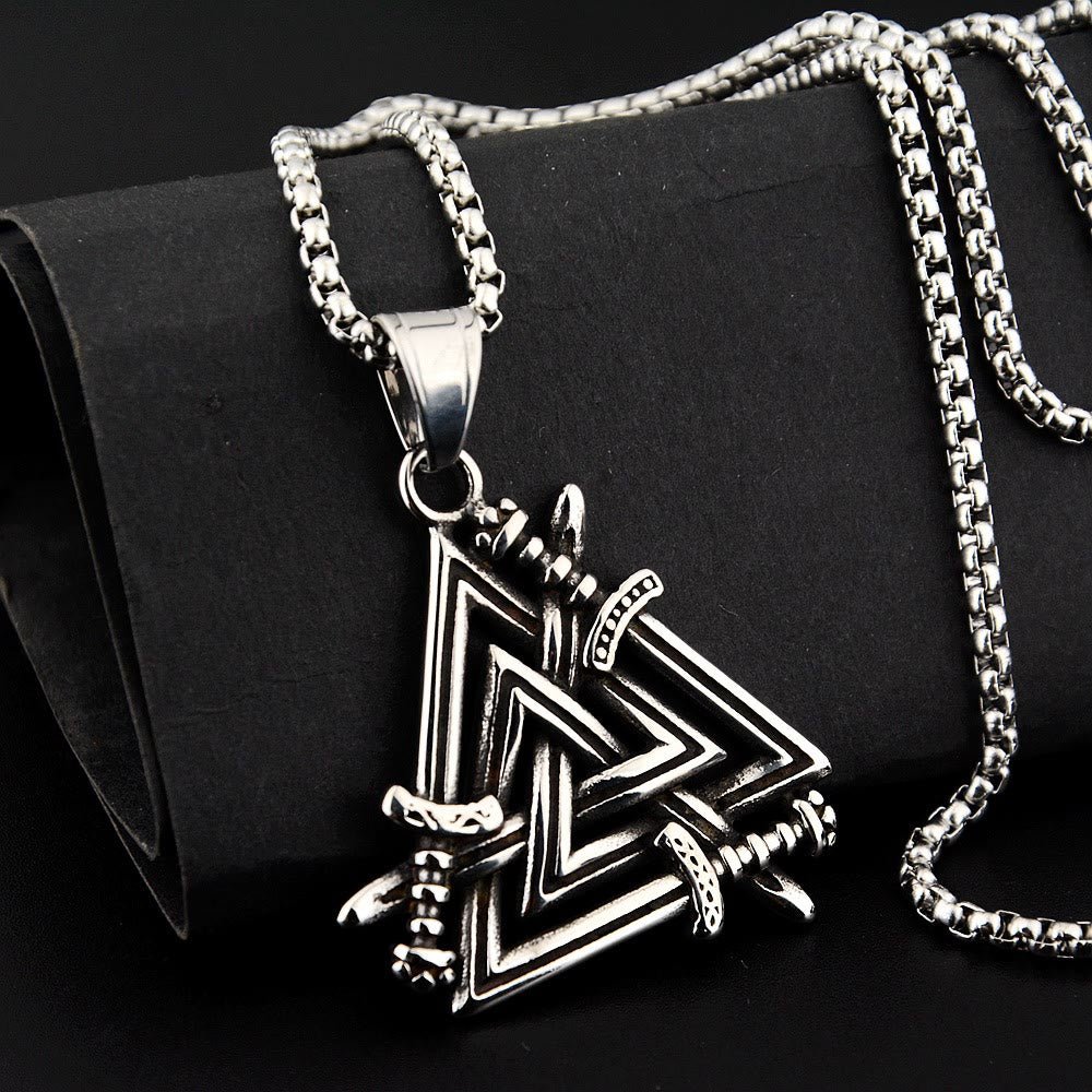 WorldNorse Valknut mit Schwerthalskette