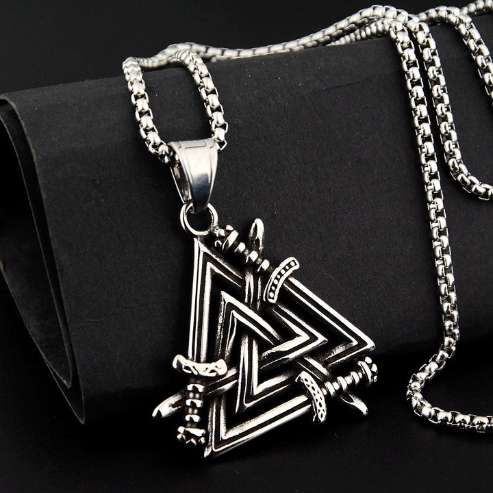 WorldNorse Valknut mit Schwerthalskette
