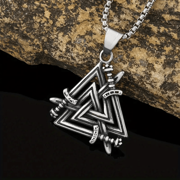 WorldNorse Valknut mit Schwerthalskette