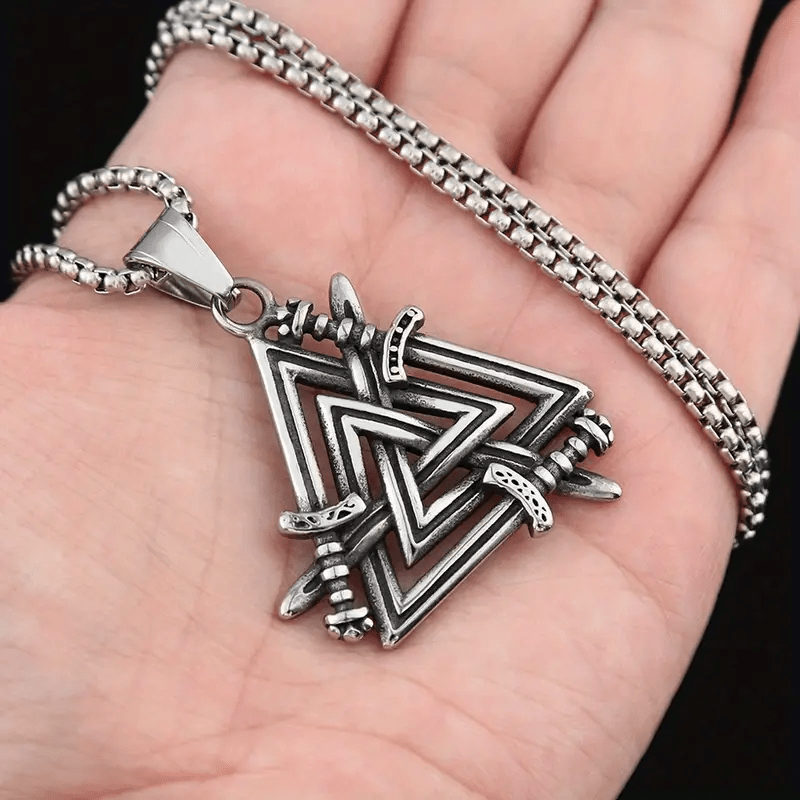 WorldNorse Valknut mit Schwerthalskette