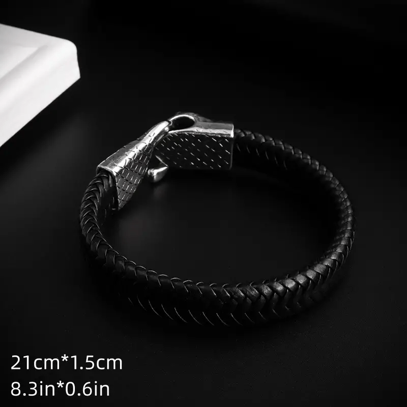 WorldNorse Schlangenkopf-Lederarmband