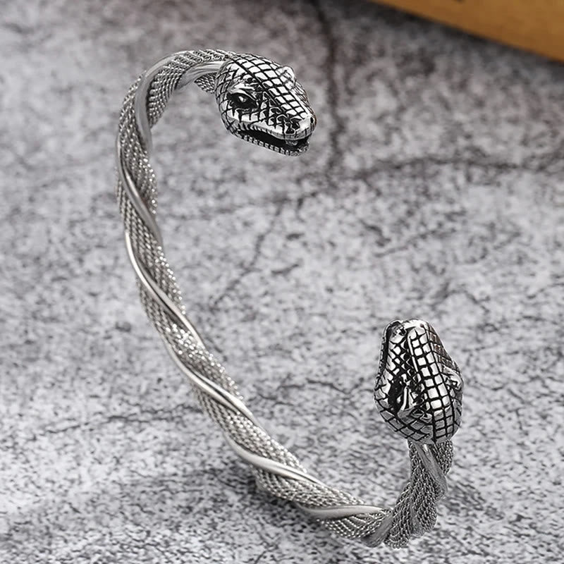 WorldNorse Doppelköpfiges Schlangenarmband