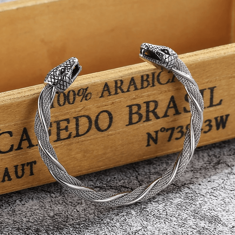 WorldNorse Doppelköpfiges Schlangenarmband