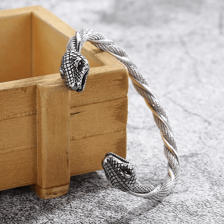 WorldNorse Doppelköpfiges Schlangenarmband