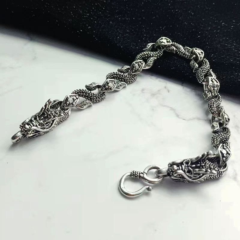 WorldNorse Domineering Schwarzes Drachenarmband