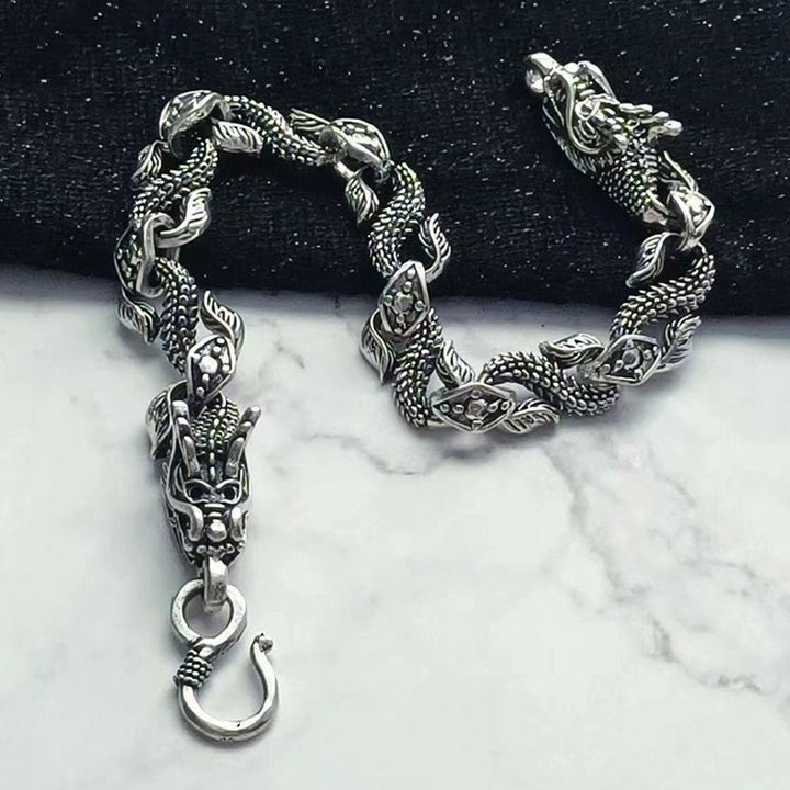 WorldNorse Domineering Schwarzes Drachenarmband