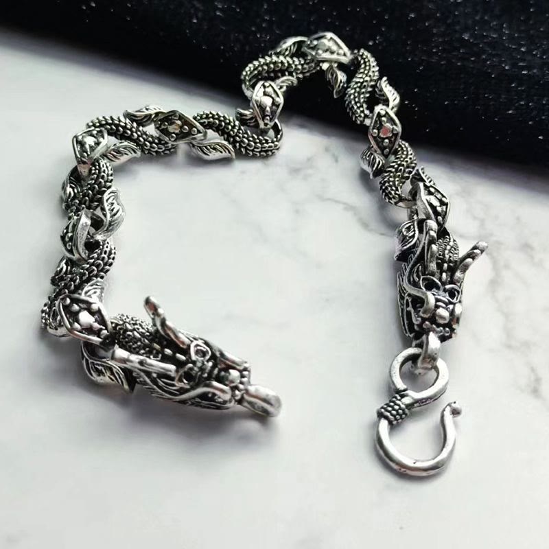WorldNorse Domineering Schwarzes Drachenarmband