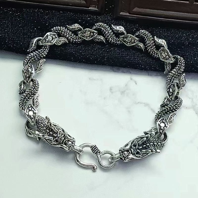 WorldNorse Domineering Schwarzes Drachenarmband