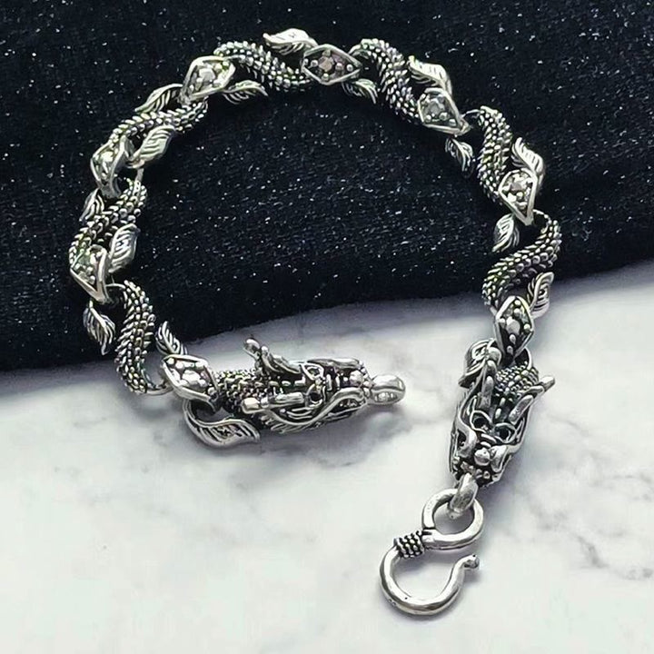 WorldNorse Domineering Schwarzes Drachenarmband