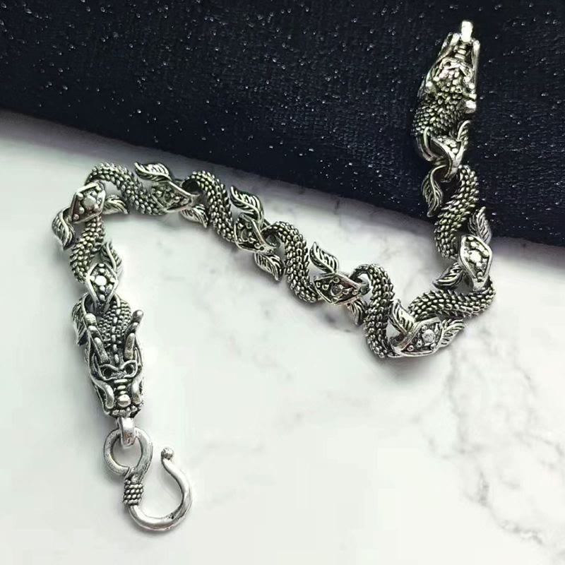 WorldNorse Domineering Schwarzes Drachenarmband