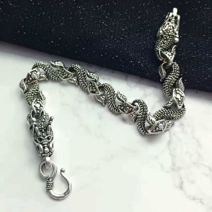 WorldNorse Domineering Schwarzes Drachenarmband