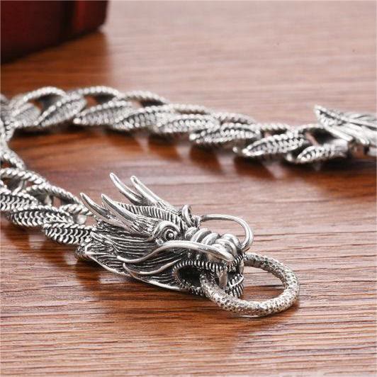 WorldNorse Drachenkopf und -schwanz ineinander verschlungenes Armband