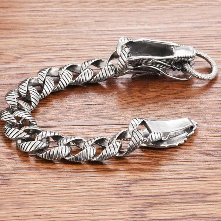 WorldNorse Drachenkopf und -schwanz ineinander verschlungenes Armband